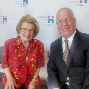 Dr. Ruth Westheimer. We provided the live video simulcast, sound and stage lighting.